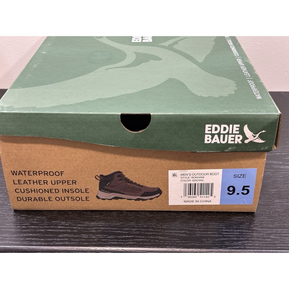 NEW Eddie Bauer Bonham Hiking Outdoor Boots MENS Brown Lace Up Leather SIZE 9.5 - Picture 9 of 11